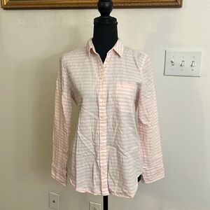 J.Crew Linen and Cotton Striped Button Down, Sz. S.